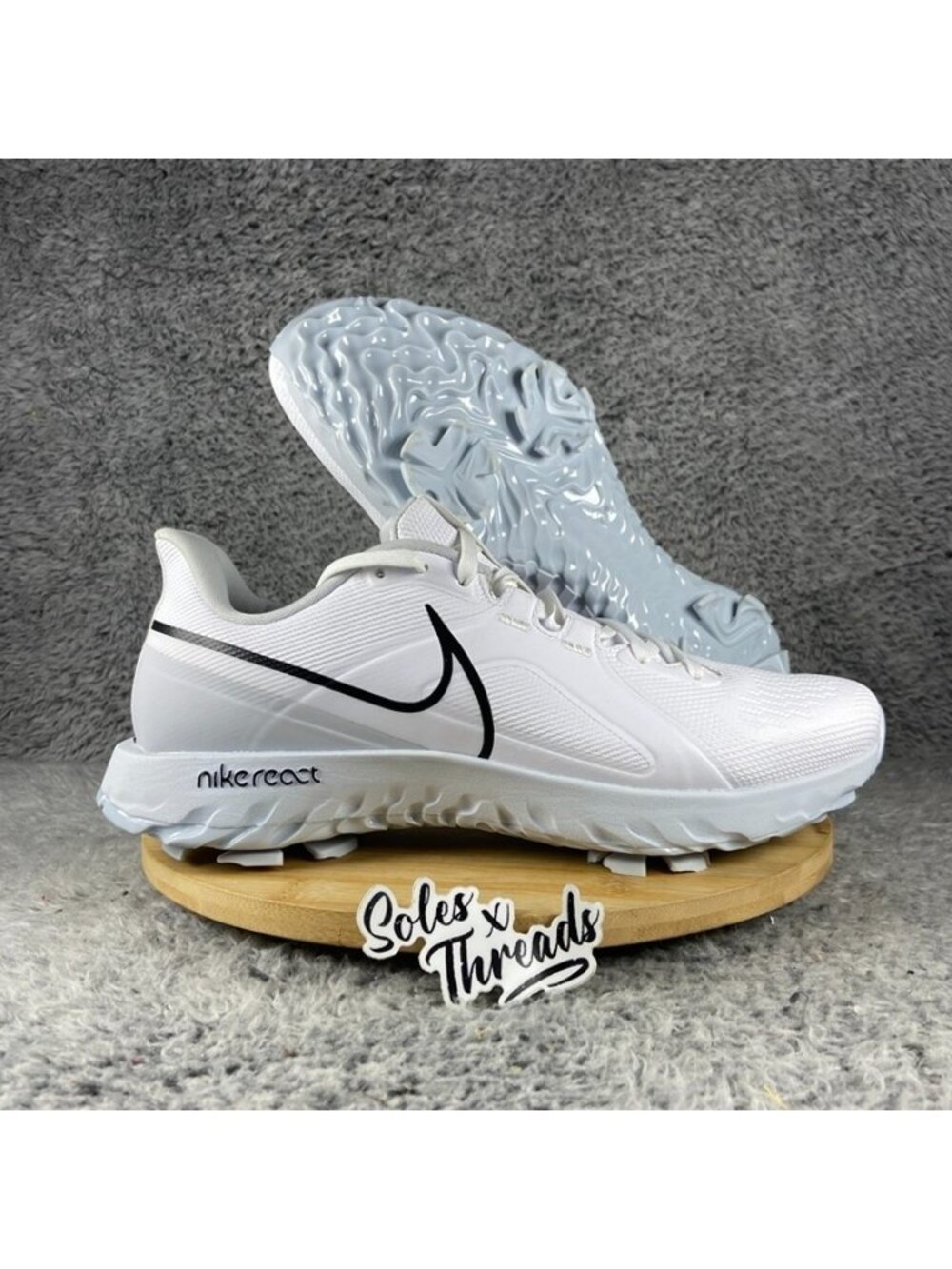 Nike React Infinity Pro Golf Spikes Size 11 WIDE Men White Black CT6621-105